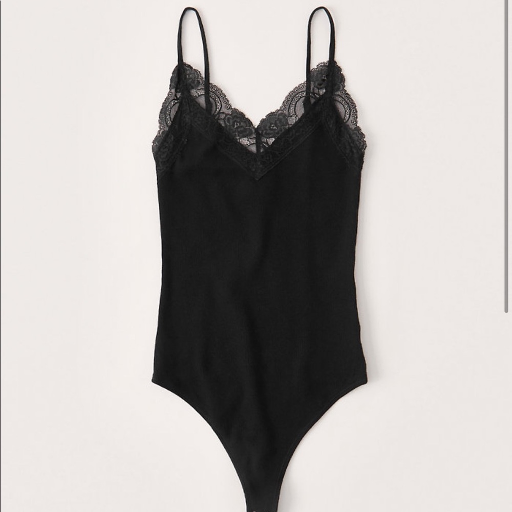 Lace Trim Cami Bodysuit NWT